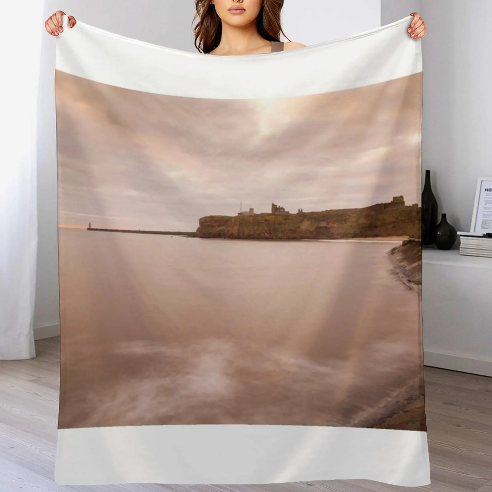 Sunrise Priory Castle Throw Blanket