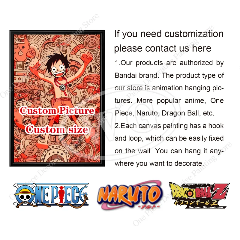 New Bandai Anime Posters One Piece Monkey D Luffy HD Canvas Painting Room Decoration Aesthetic Art Wall Paintings Gift NO Frame