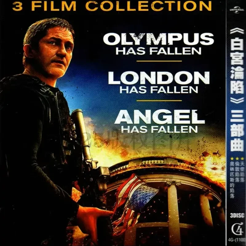 

American action crime movie The Fall of the White House + The Fall of London + The Fall of Angels Blu-ray BD high definition