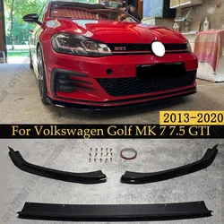 Gloss Black Spoiler For VW Golf MK 7 7.5 GTI 2013-2020 TCR Front Bumper Splitter Lip Spoiler Rear Roof Spoiler Wing Body kit