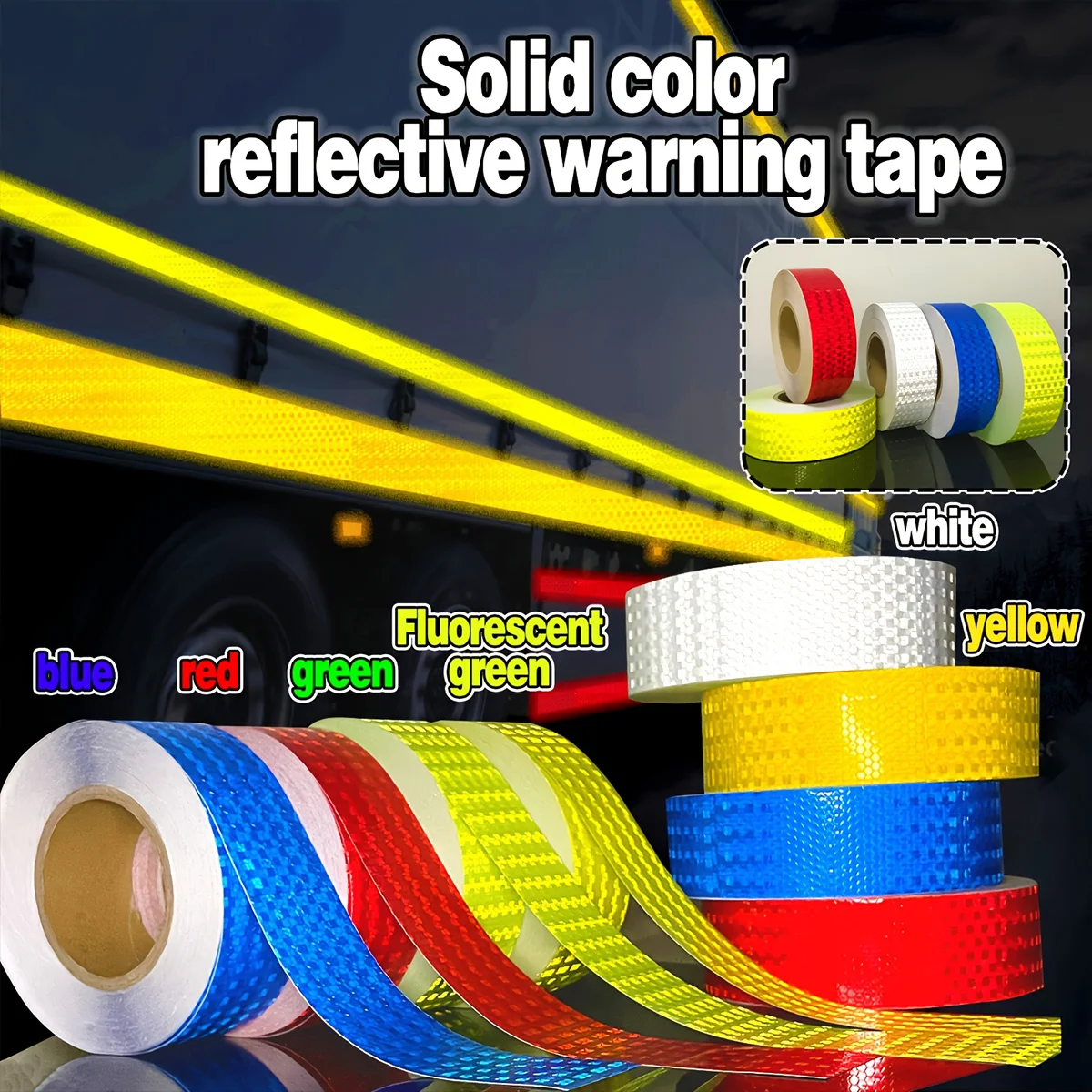 High Visibility Car Reflective Tape Night Driving Safety Warning Strip Motorcycle Reflector Decal for Enhanced Visibility