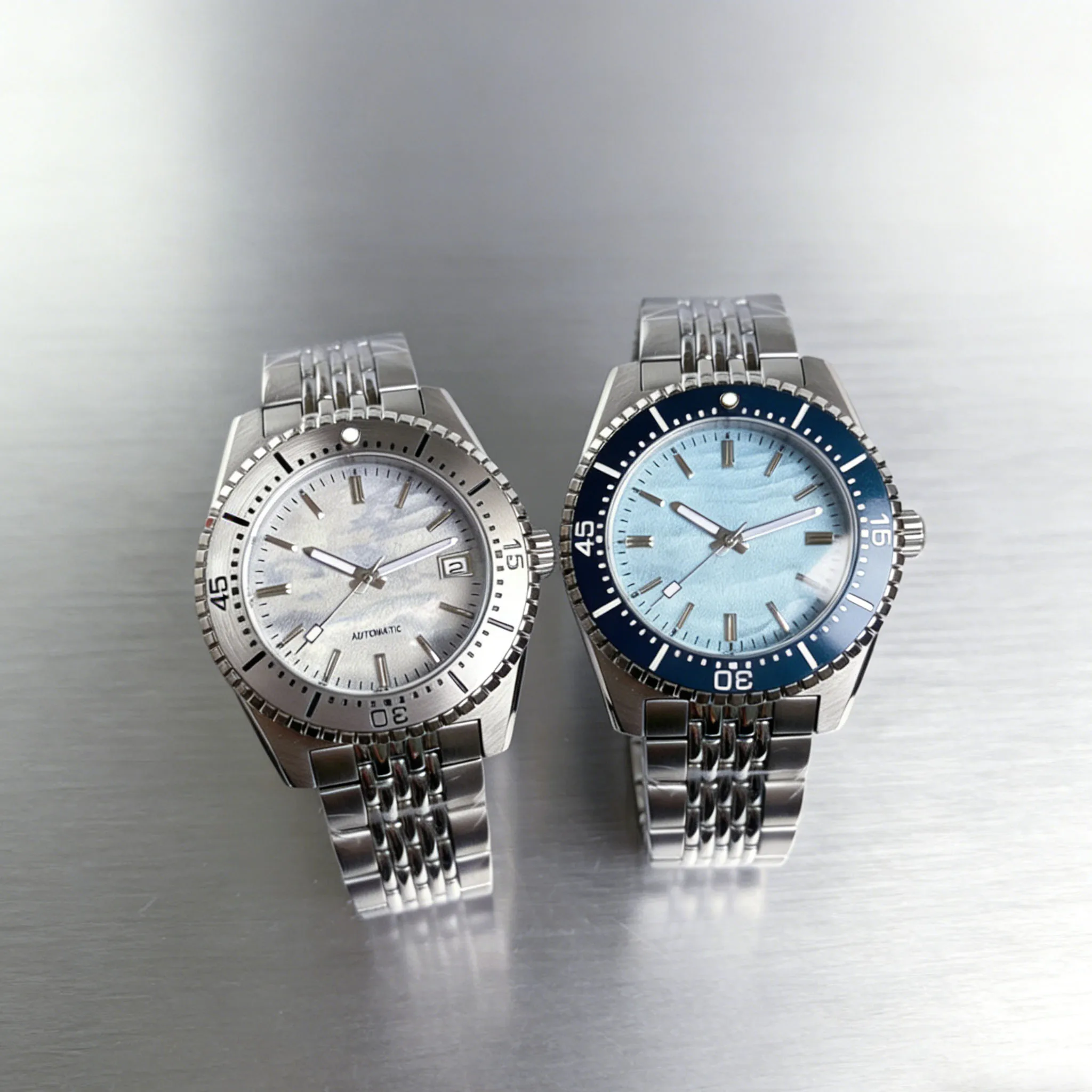 

Японский механизм NH35A, новый циферблат с солнечными лучами/текстурой, дата 62MAS, 40 мм, сапфировое стекло, 30 АТМ, светящиеся автоматические мужские часы для дайвера, браслет