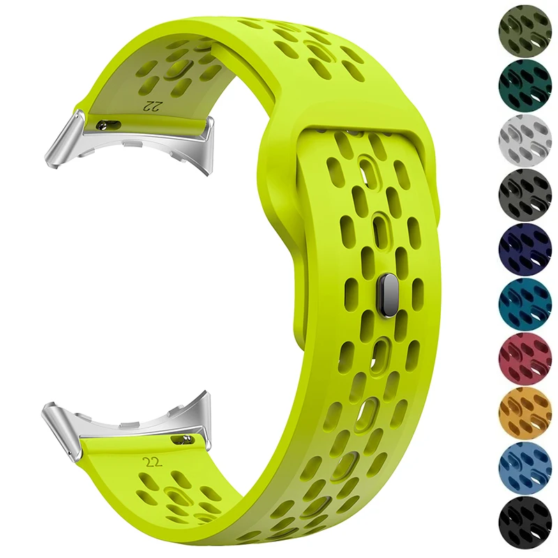 Correa de reloj de silicona transpirable para Google Pixel Watch 4/3 45mm pulsera deportiva para Google Pixel Watch 2/1 correa de reloj inteligente
