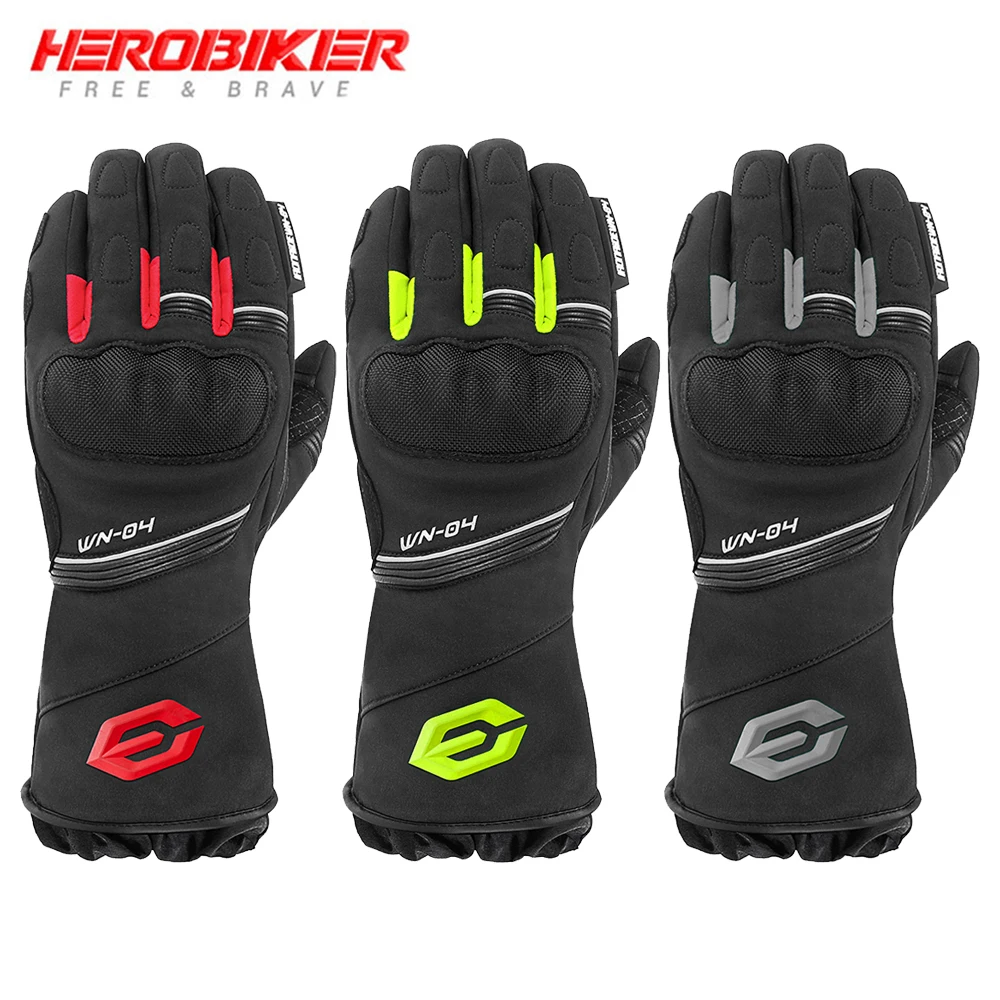 

Motorcycle Gloves Reflective Anti Slip Touch Screen Gloves Winter Riding Warm Anti Drop Waterproof Riding Protective Gloves