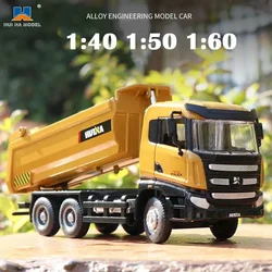 HUHR-Modèle de voiture moulé sous pression, véhicule de simulation en alliage moulé sous pression, camion à benne basculante, bulldozer, chargeuse-pelleteuse, Ebtables à collectionner, 1:50, 1:60