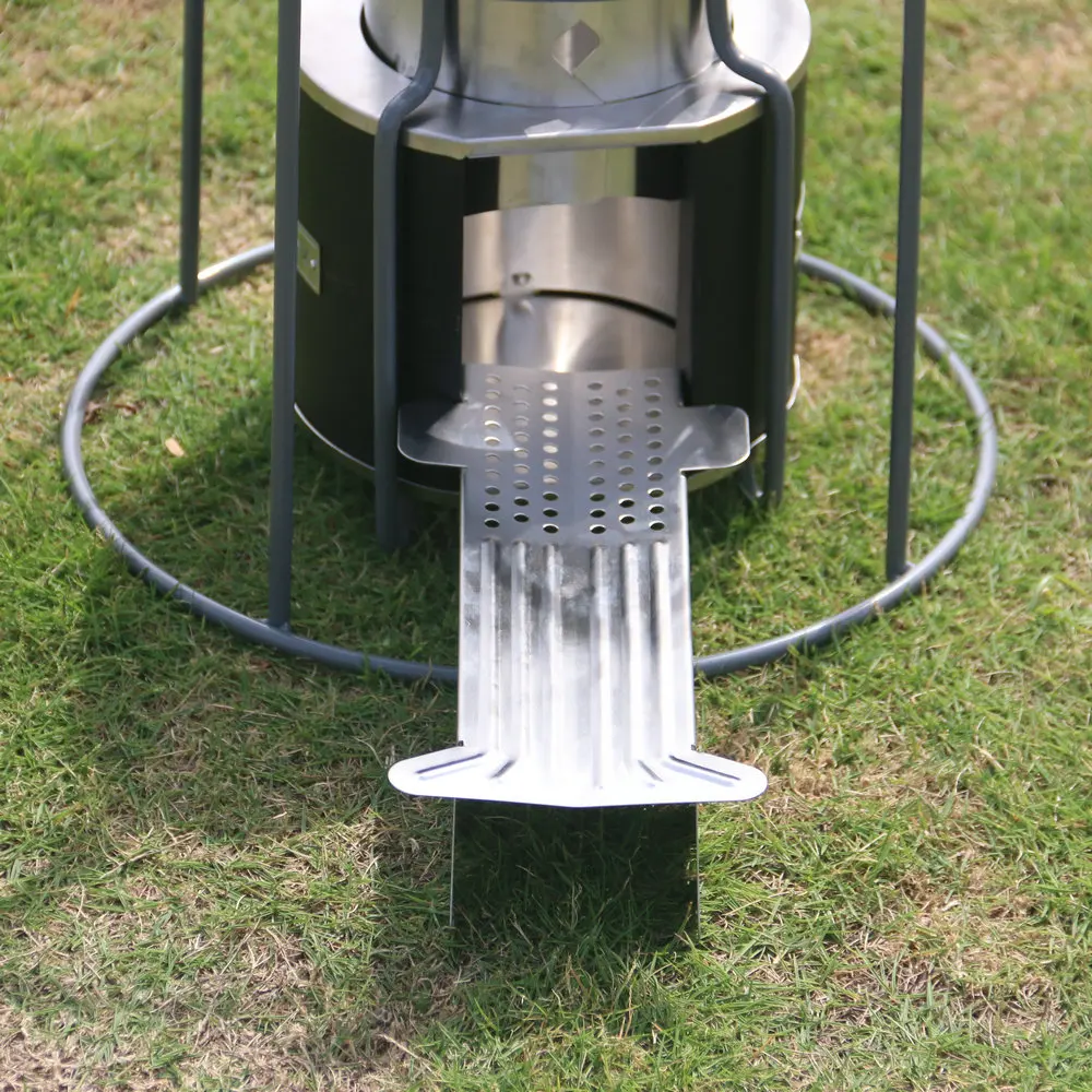 2021 تصميم جديد الفولاذ المقاوم للصدأ الخشب بيليه صاروخ موقد الفحم لأفريقيا وأمريكا #4