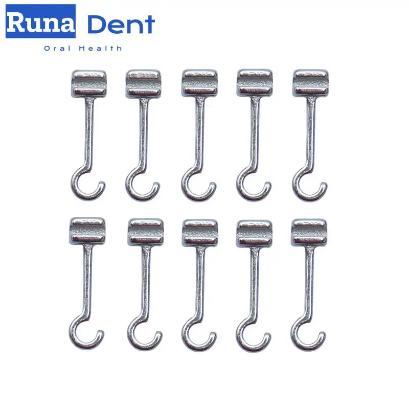 Dental Orthodontic Crimpable Hooks Question Mark Hook Long Curved Sliding Screw Hanging Ring Iron Hook Tools