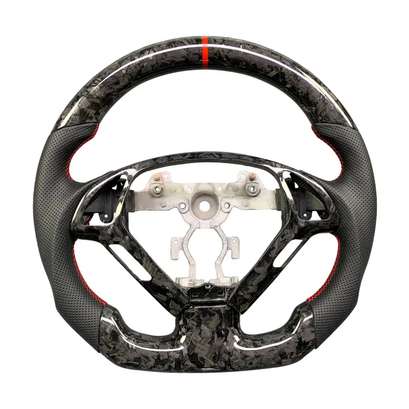

G37 G25 EX25 EX37 Custom Forged Carbon Fiber Perforated Leather Steering Wheel Appearance Upgrade