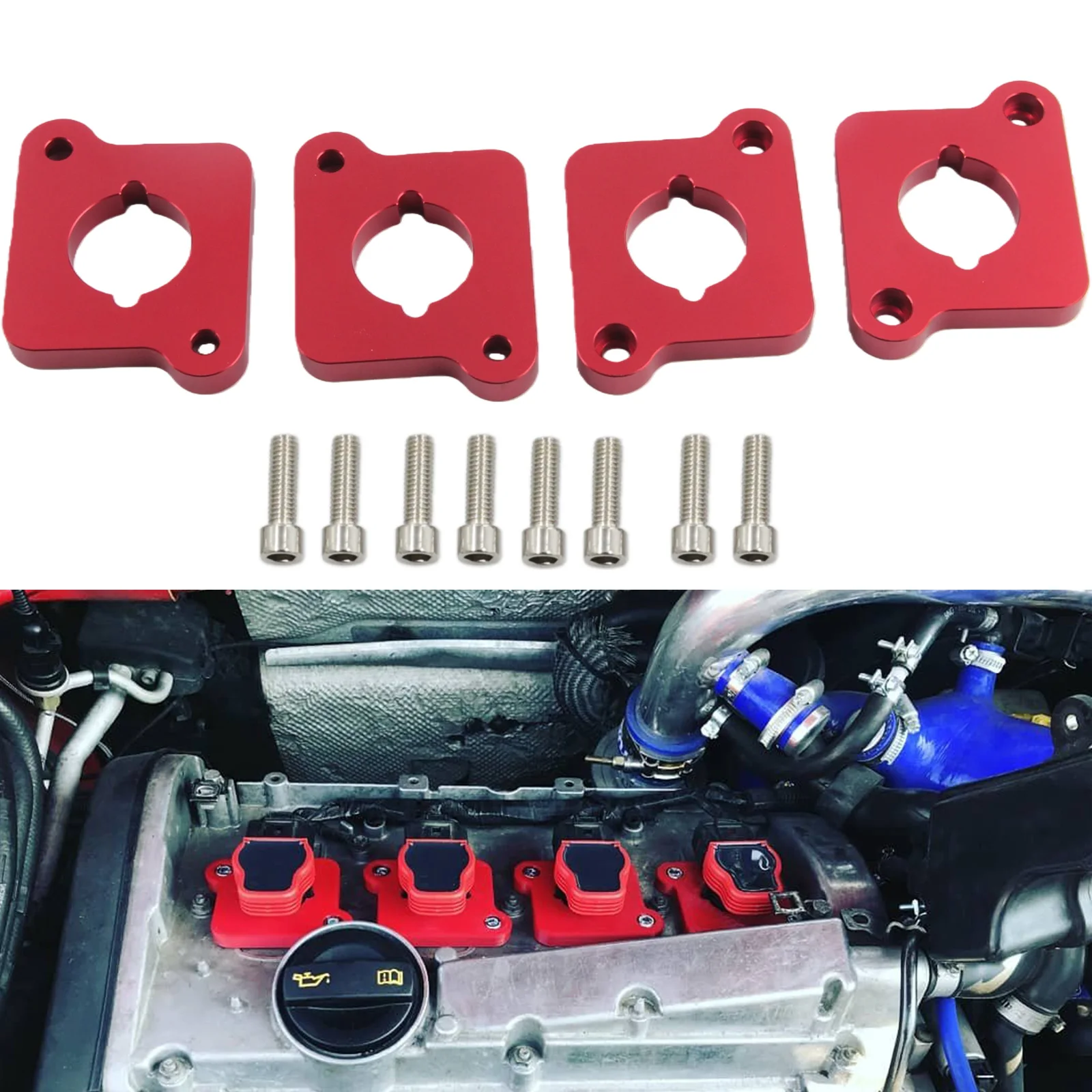 Aluminium-Zündspulenadapterplatten aus Billet-Material für R8/TFSI Zündspulen A3 S3 8L Golf TT 1.8T RS4 S4 B5 – Detail 2