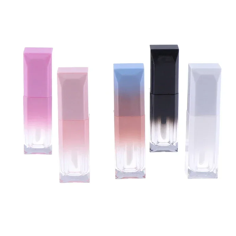 5Pcs 5g Gradient Color Lip Gloss Tubes Bottles Refillable Lip Balm Containers Portable Bottle For DIY Cosmetic Lipstick Sample