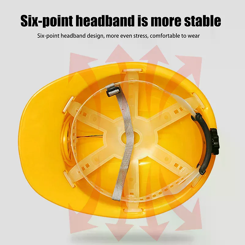 Safety Hard Hat With Solar Fan, Sun Protection Hat, Adjustable Waterproof Cap Style Vented Helmet For Work, Home Construction