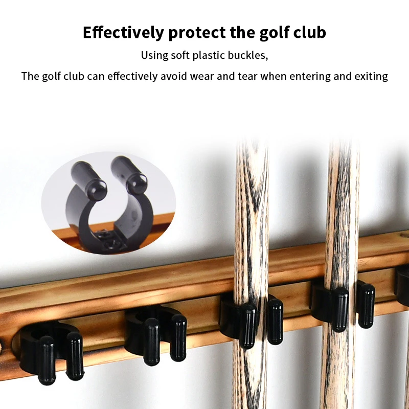 

1Pc 6-Slot Wood Snooker Rod Hanging Bracket Wall-mounted Pool Rod Holding Stands Professional Durable Tools Billiard Accessories