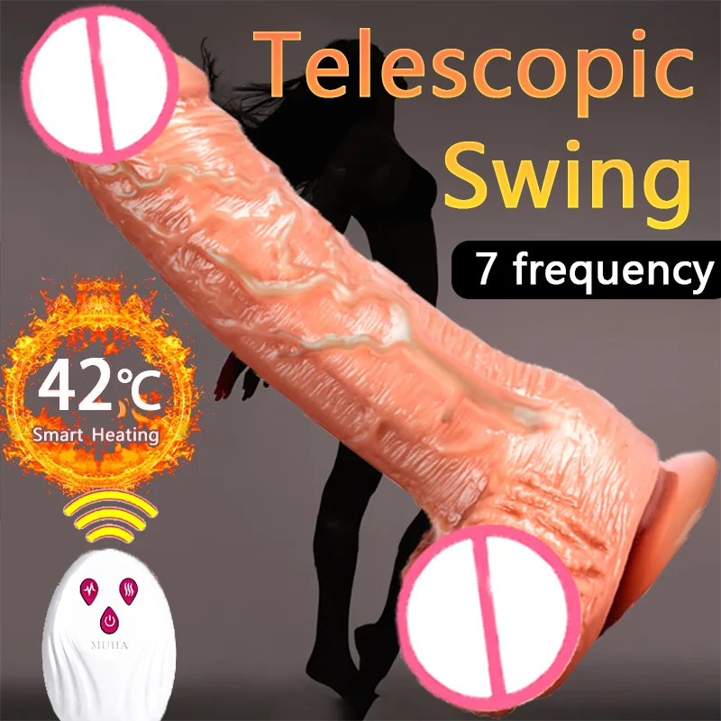 Consolador Anal telescópico para mujeres, vibrador Anal para orgasmo, Control remoto inalámbrico, masturbador de pene realista, Juguetes sexuales orales para mujeres adultas