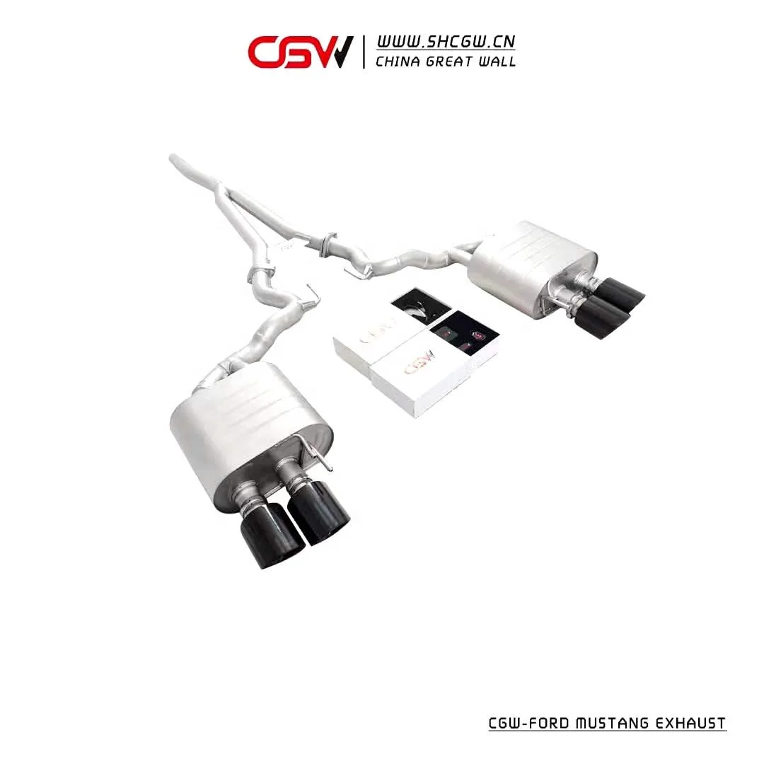owling Sound Performance Exhaust Muffler With Black Quad Tips for  2.3T GT500 Style - view 3