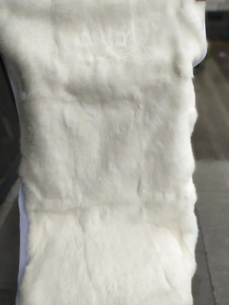 بطانة سترة جلدية حقيقية بيلت كاملة ، لوحة جلد الأرنب ، بطانية الفراء ، نسيج الملابس