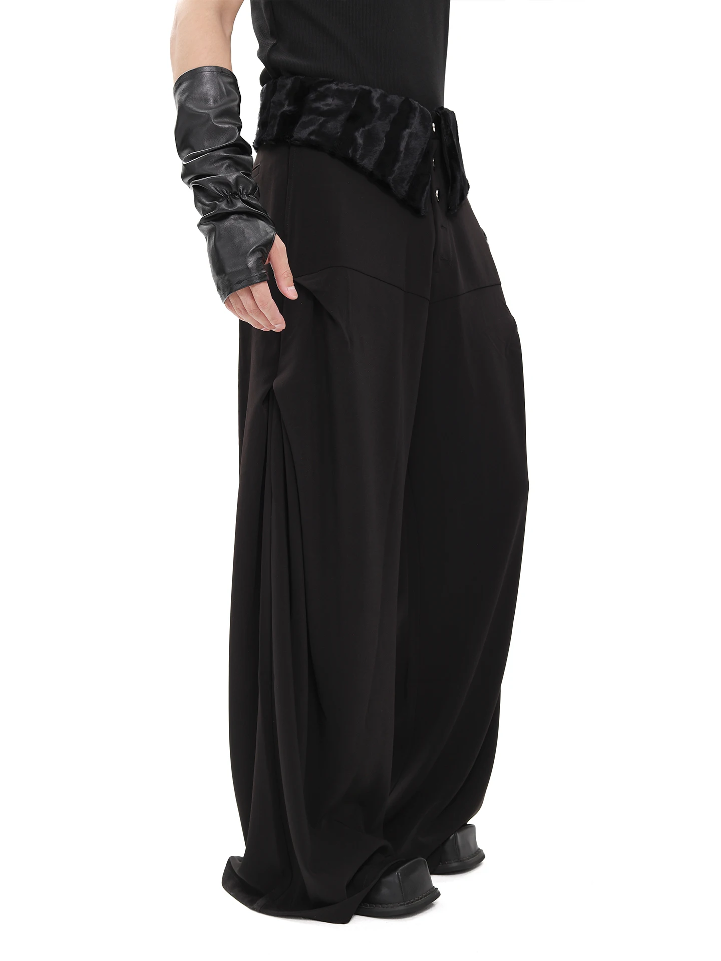 Men's 2025 Autumn New Fashion Wide-Leg Straight Suit Pants High-End Long Trousers Male Handsome Loose Comfort Solid Color Pants