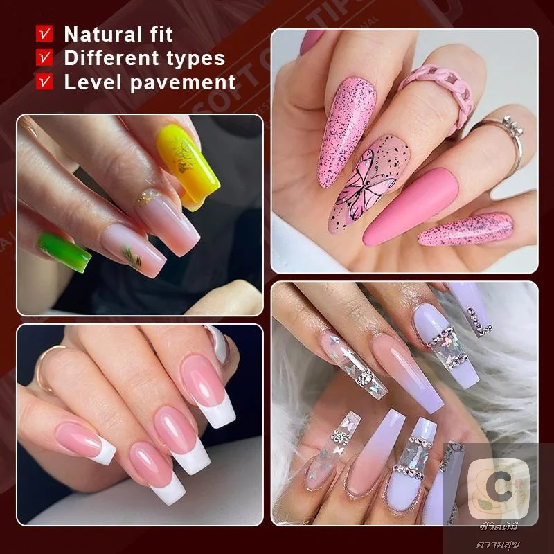 600個入り ショートアーモンドネイルチップ ソフトジェルネイルチップ フルカバー付け爪 アクリルネイル マニキュア サロン ホーム プレスオンネイル