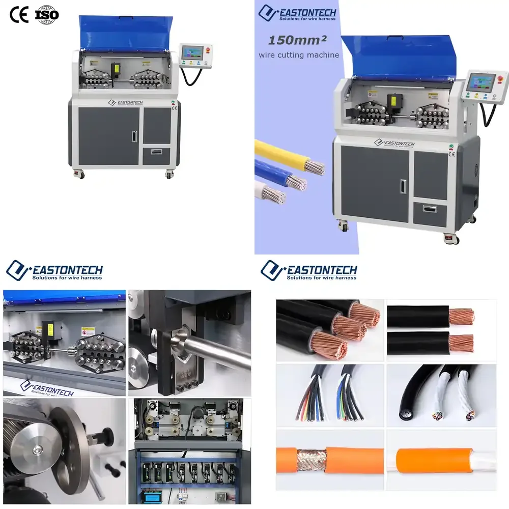Professional Grade Automatic Cable Cutting Stripping Machine 6-150mm² Wire Range for Big Cable Manufacturing Equipment