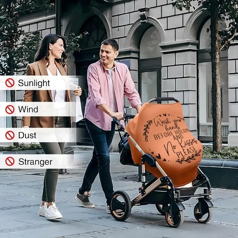 

Y4UD Warning Sign Cover Baby Warning Nursing Cover Pram Cover for Shopping & Travel