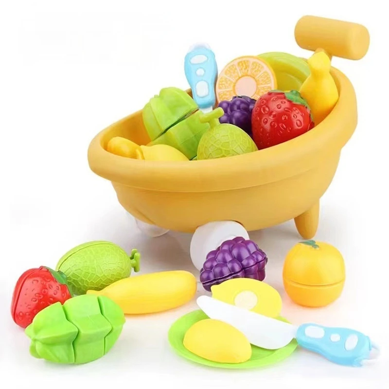 Ensemble de coupe de fruits de cuisine pour enfants, jouets de jeu pour enfants, légumes, bébés, garçons, filles, heureux ensemble