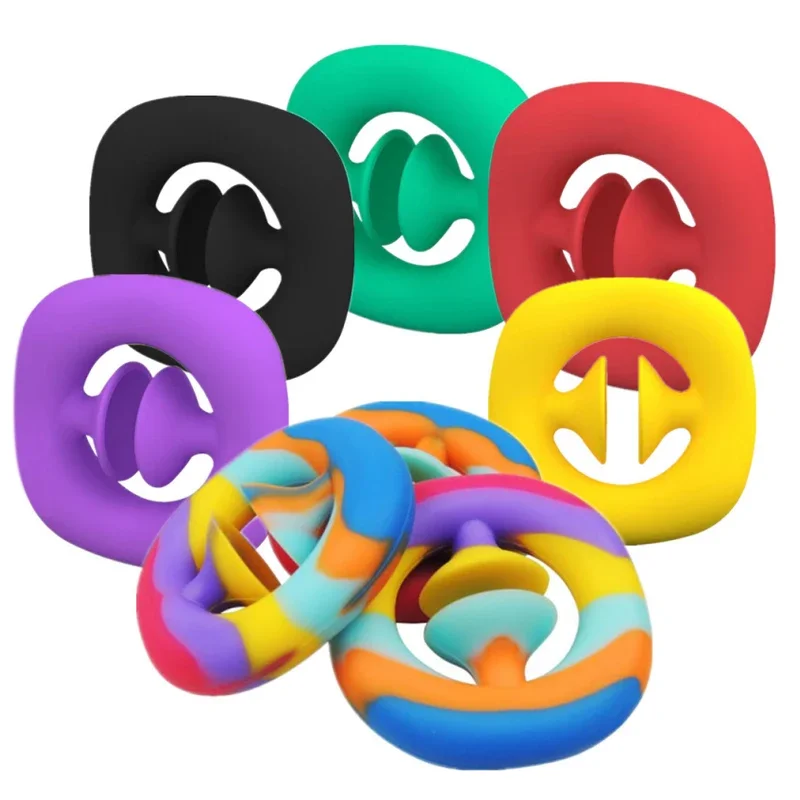 1pcs Adult Child Simple Dimple Stress Toys Decompression Pop Hand Grips Anti Stress Finger Hand Grip Stress Reliever Fidget Toy