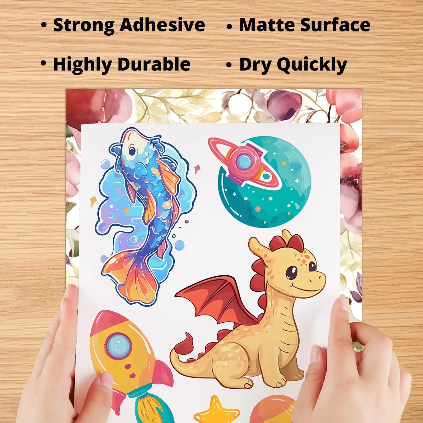 A4 Self-Adhesive Printing Paper Packaging Material, Home Organization, Smooth Surface, Professional Printing, High-Quality Paper