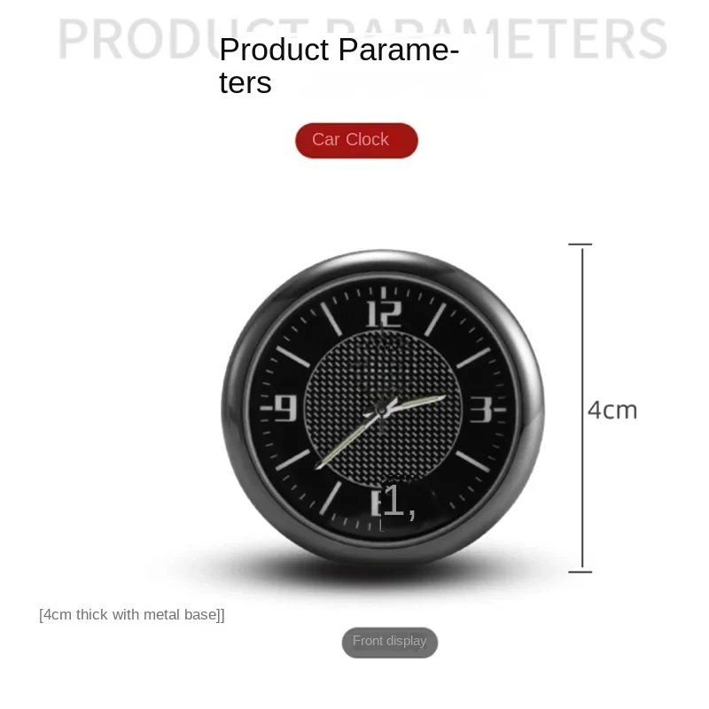 Car Clock Luminous Mini Automobiles Internal Stick-On Digital Watch Mechanics Quartz Clocks Auto Car Ornament Accessories