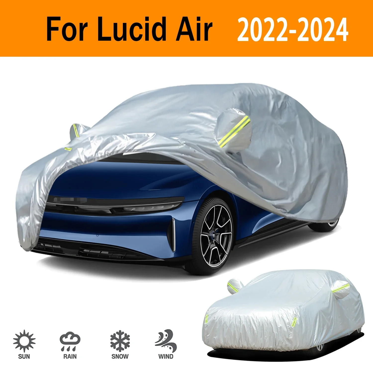 

For Lucid Air Outdoor Protection Full Car Covers Snow Cover Sunshade Waterproof Dustproof Exterior Car accessories