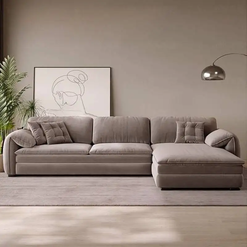 

European Designer Living Room Sofas Narrow Gray Modern Boneless Living Room Sofas Corner Curved Woonkamerbanken Furniture Home