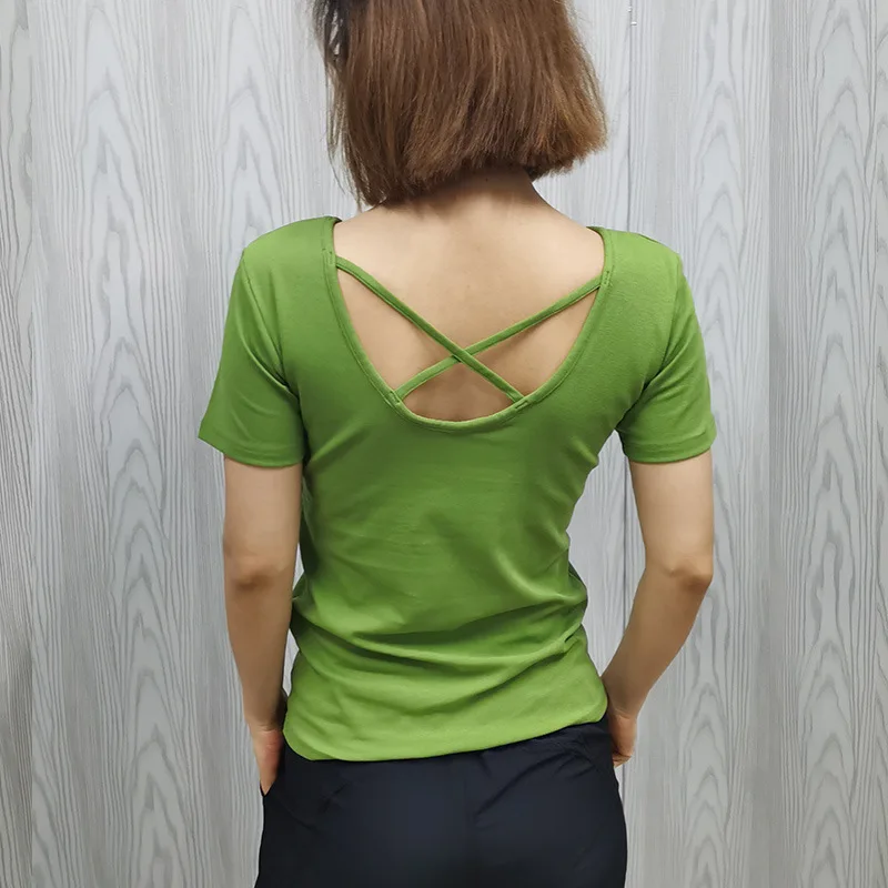 

One Piece Women's Sleepwear Pajamas With Chest Padded Bottoming Shirt Short Sleeve Summer Nightwear Casual Outside Wear T-shirt