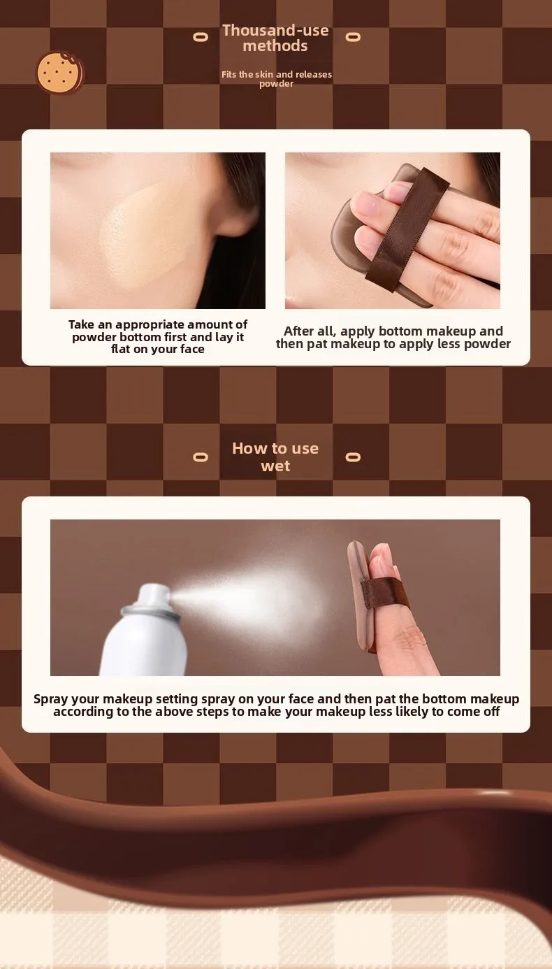 Mini fond de teint bouffant pour les doigts, petit coussin d'air, éponge en poudre, correcteur pour le visage, BB crème, applicateur cosmétique, outils de maquillage, 6 pièces/boîte