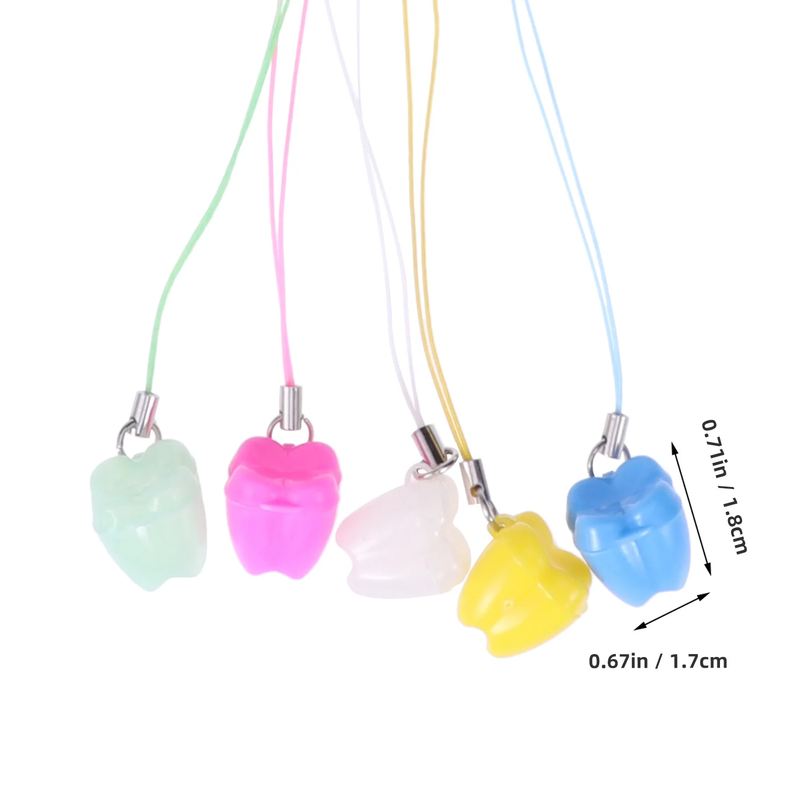 5개입 아기 이빨 수집 상자 아기 유치 보관함 목걸이 케이스 어린이 생일 크리스마스 기념품 선물