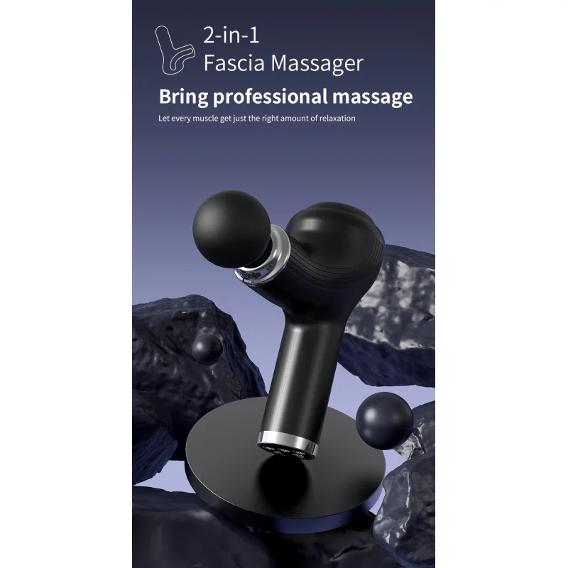 

Portable Fascia Gun with Multi Massage Heads & Adjustable Gears Deep Tissue Percussion Massager for Full Body Muscle Relaxation