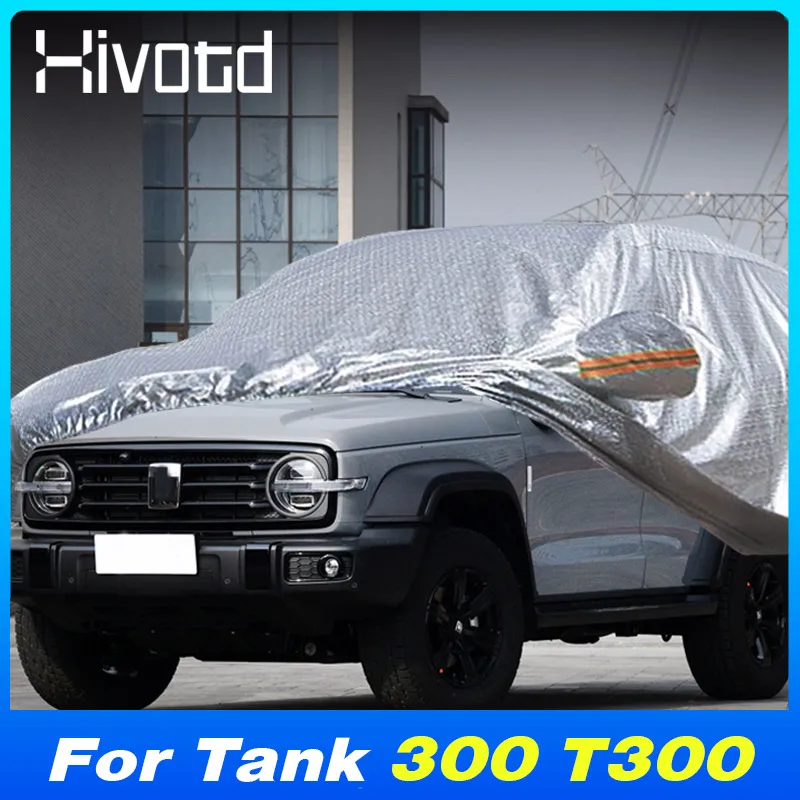 

Car Cover Outdoor Sunshade Dustproof Waterproof Protective Cover Parts For WEY GWM Tank 300 T300 2023 2024 Exterior Accessories