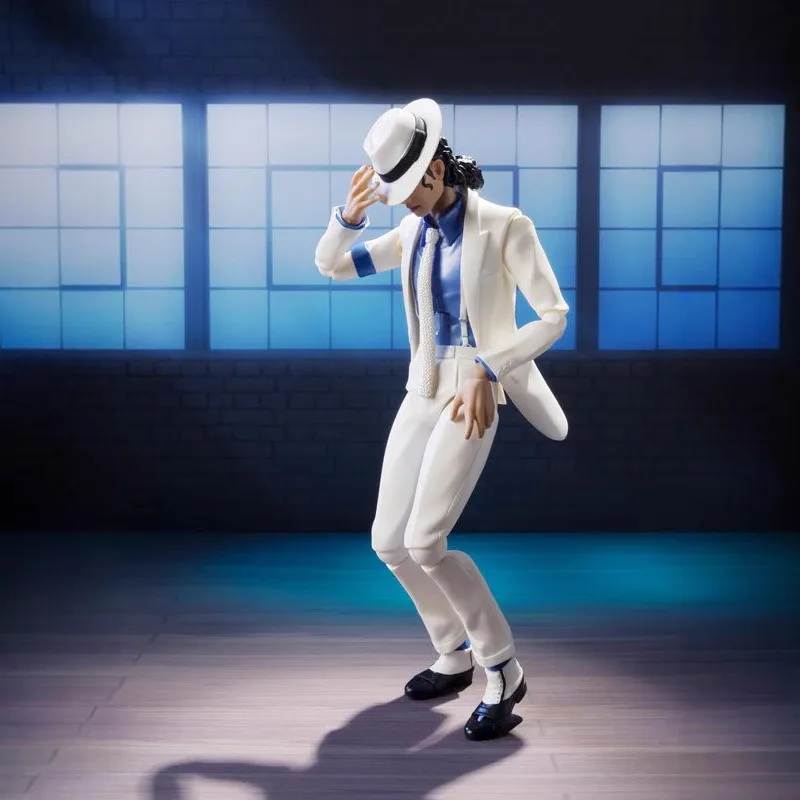 14cm Hot Music Idol Michael Jackson Series Figure Creative Character Exquisite White Clothes Modeling Model Desktop Toy Gift