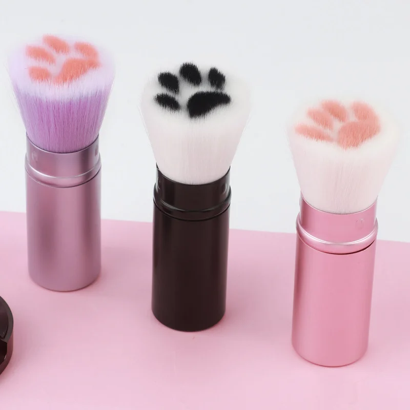 Pędzel do makijażu z chwytakiem, pojedynczy pędzel do pudru, pędzel do różu, pędzel do kurzu z paznokci, pędzel do makijażu z miękkiego włókna, uroczy.
