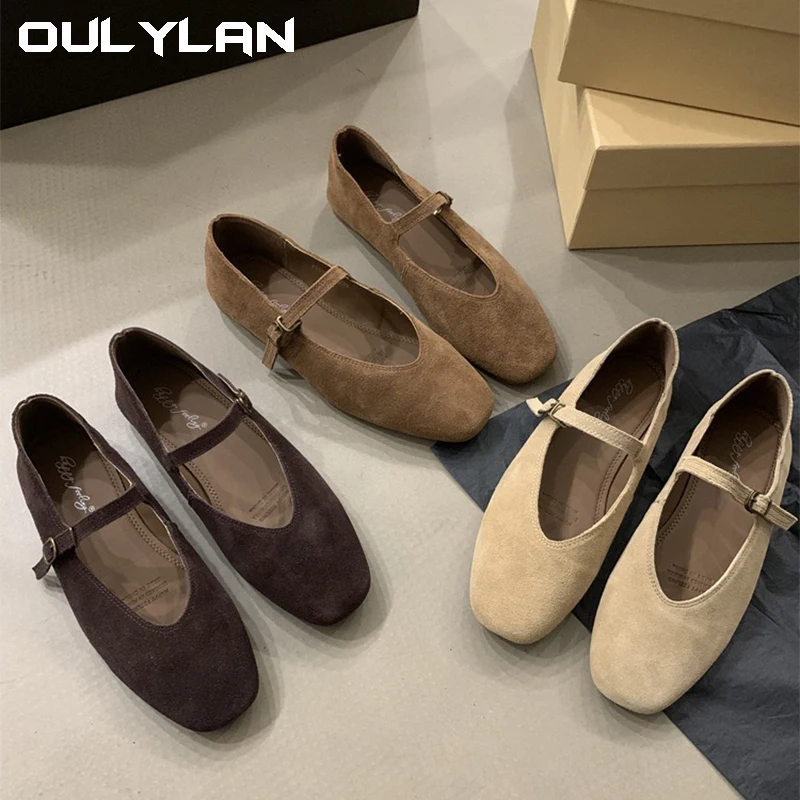 

Soft soled flats Women's Fashion Round toe Women's ballet shoes Soft flats Fall Casual Mary Jane Shoes Vintage shoes