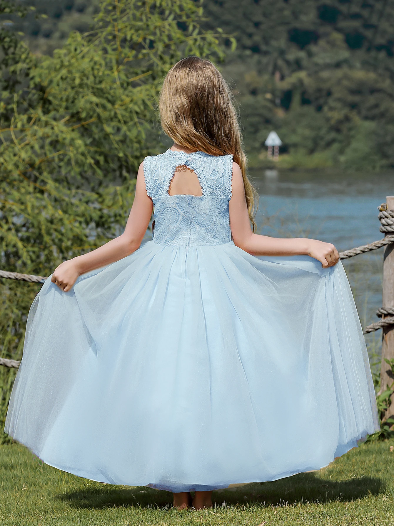 

Высококачественное элегантное вечернее платье без рукавов для девочек, нарядное свадебное платье для девочки-цветочницы, красивое платье принцессы из фатина