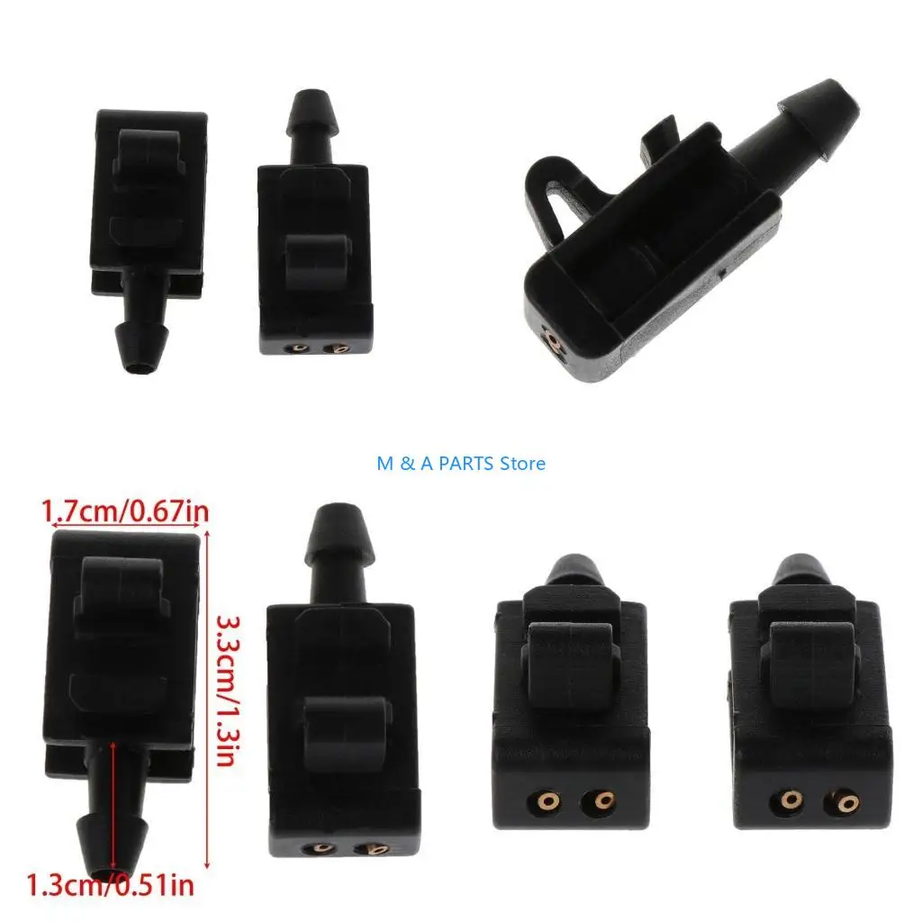 U1JF 2Pcs Car Windshield Washer Plastic Nozzle for Megane 2 Scenic2 8200082347