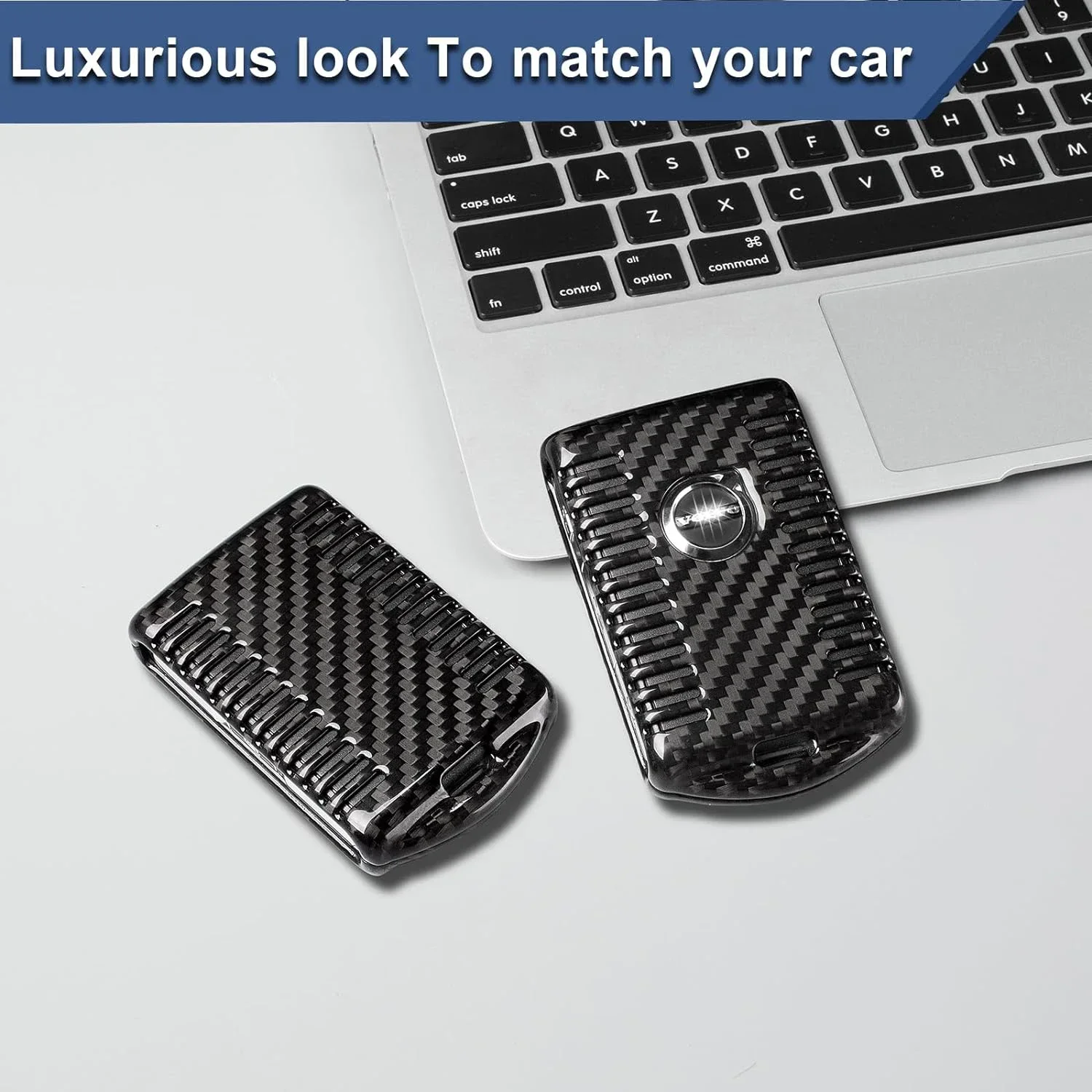 For VOLVO Key Shell, Carbon Fiber Key Fob Cover Case Protector For Volvo XC40 XC90 V90 Polestar 1 2 Car Accessories Key Pouch