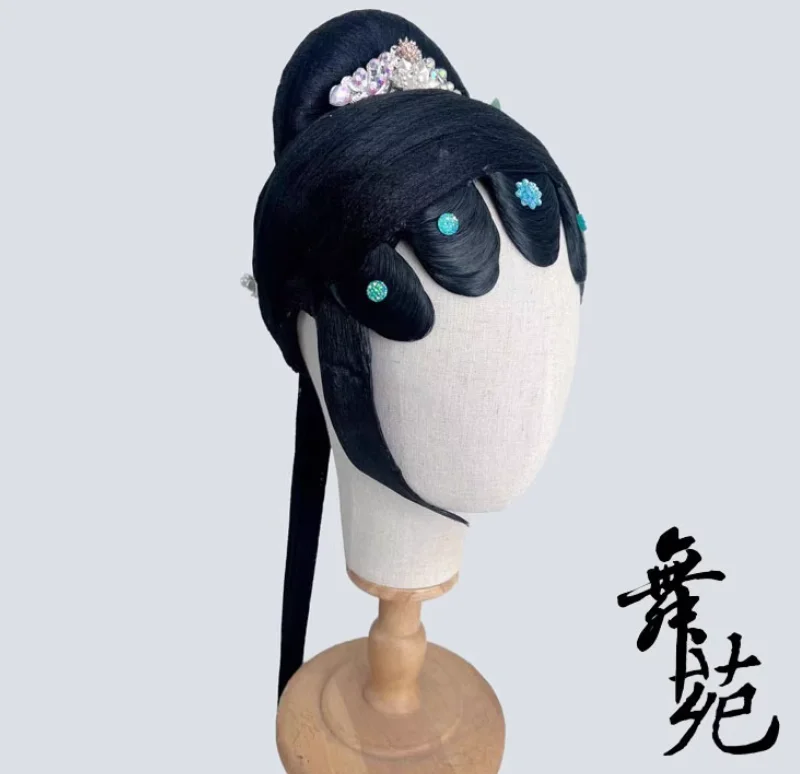 

Классический оперный танцевальный головной убор в китайском стиле, оперный парик, головной убор