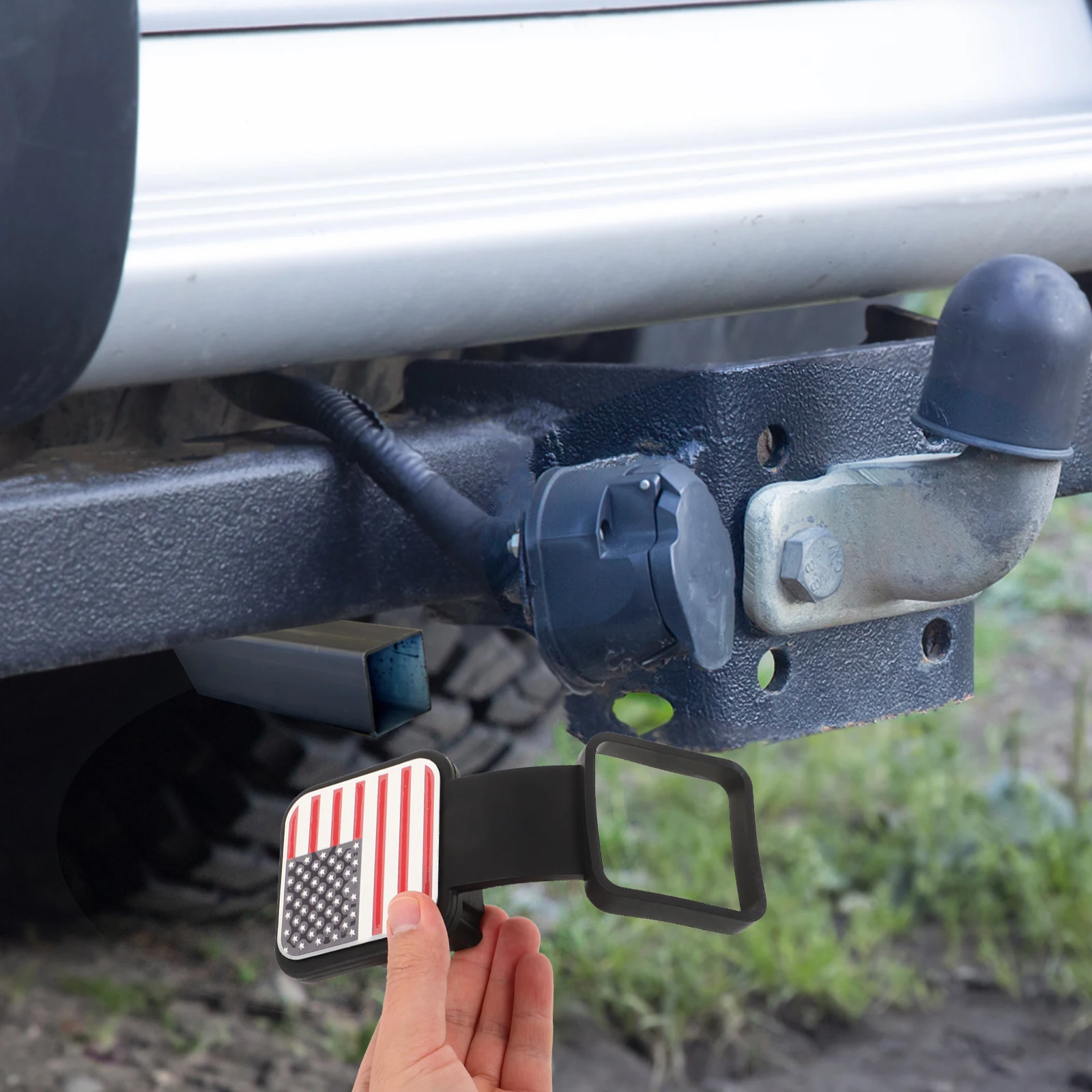 

2 Inch Cover Durable Trailer Hitch Cover Waterproof Dust Cap For Car Suv Truck Tow Hitch Accessories Receiver Tube Plug