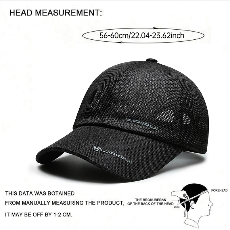 KAIRUI Breathable ตาข่ายหมวกอินเทรนด์เบสบอลหมวก Hip Hop หมวกผู้หญิงกีฬากลางแจ้งหมวกบังแดดหมวกตกแต่ง