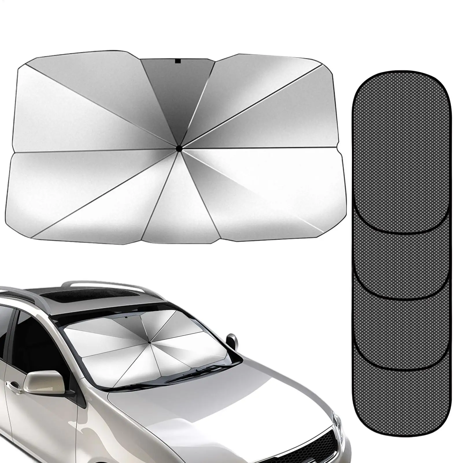 Car Shades for Front Window Auto Protective Windshield Sunshades Car Heat Protection Tool Foldable Full Coverage Sun Blocker