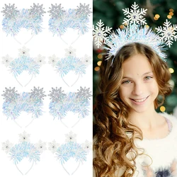 Christmas Snowflakes Headband Glitter Hair Hoop Photo Props Xmas Party Decor Hair Accessories Navidad New Year Eve Party Gifts