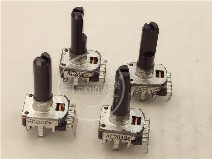 1pcs/lot NOBLE 142 Vertical double potentiometer AC203DX with a mid-point 6P 20K handle length 23MMF