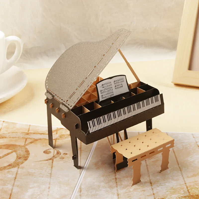 3D-Pop-up-Karte, Flügel, Gitarre, Grußkarten, Geschenk für alle Gelegenheiten, alles Gute zum Geburtstag, Abschlussfeier, Vatertag, Muttertag
