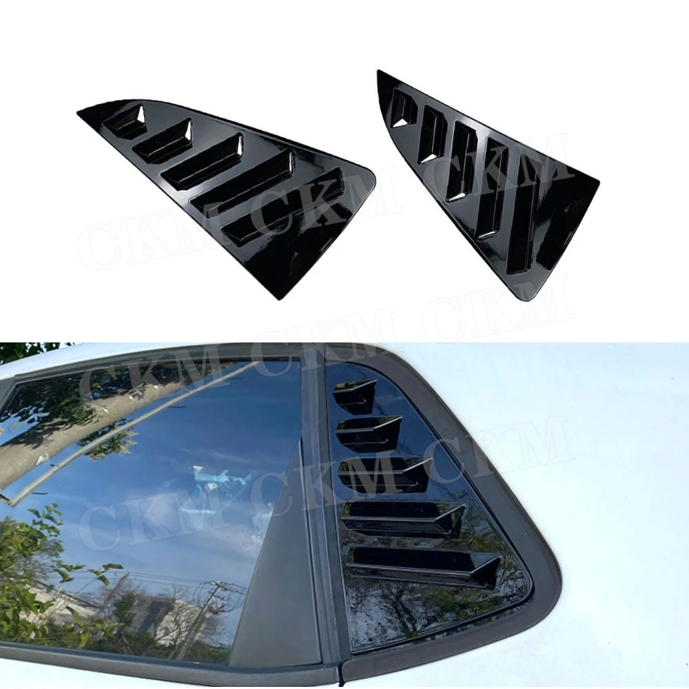 

Car Rear Window Shutter Cover Trim For Volkswagen Polo 6R 6C 2011-2017 ABS Material 2Pcs Window Louver Side Vent Trim Accessorie