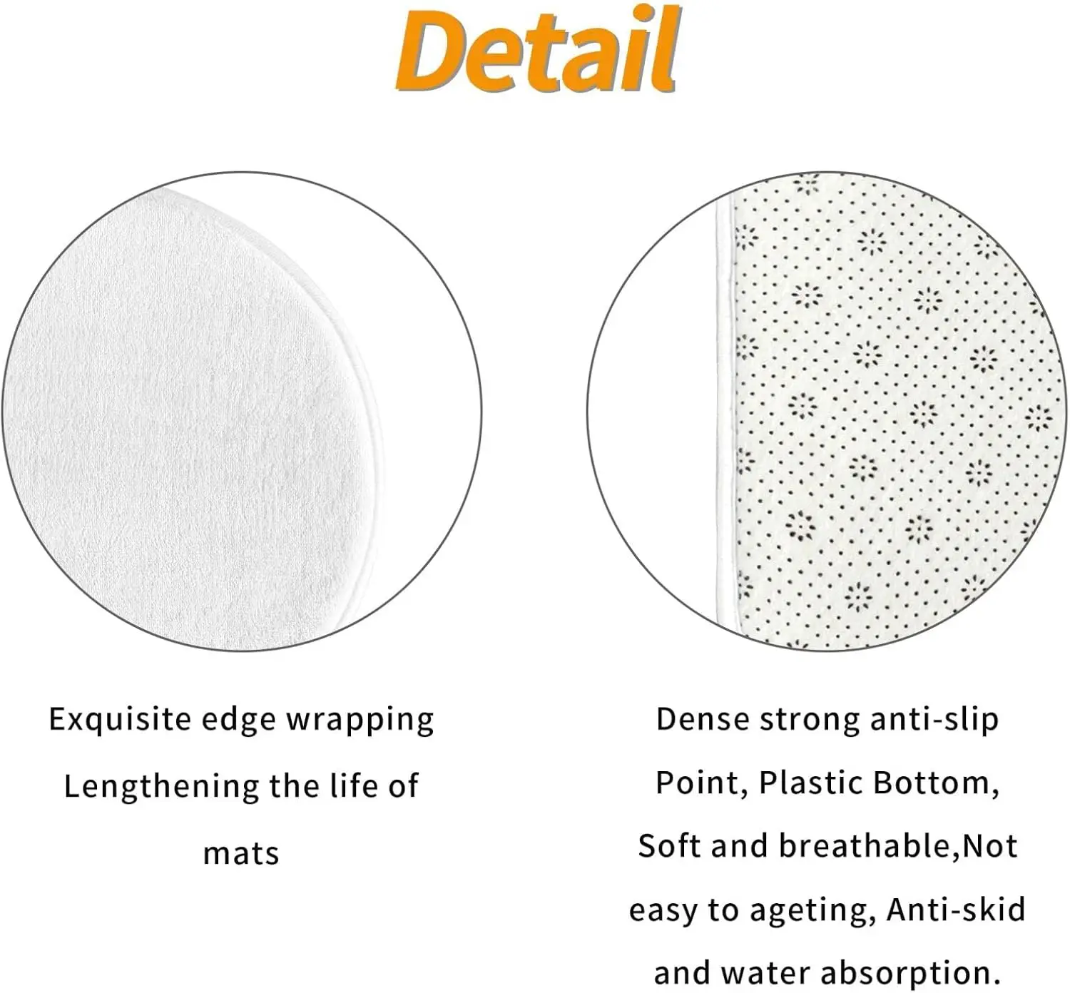 مجموعة سجاد الحمام المكونة من 3 قطع - مادة الفانيلا الناعمة والمتينة - سهلة الاستخدام والزينة تستخدم الزهرة المتراكمة والخراطة