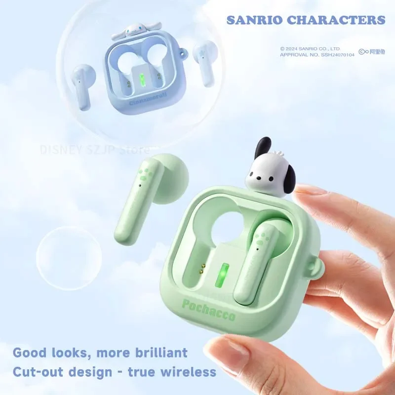 Sanrio EJ-734 Kuromi Bluetooth Earphones My Melody Cinnamoroll Stereo Earbuds Touch Control Sport Gaming Headphones with Case